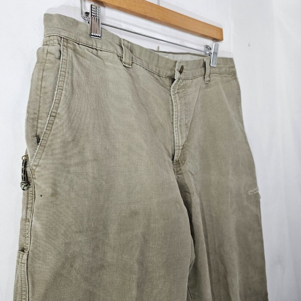 READ Columbia Khaki Pants Mens 34x30 Straight Leg Distressed Outdoor Hiking Y2K - Picture 3 of 14
